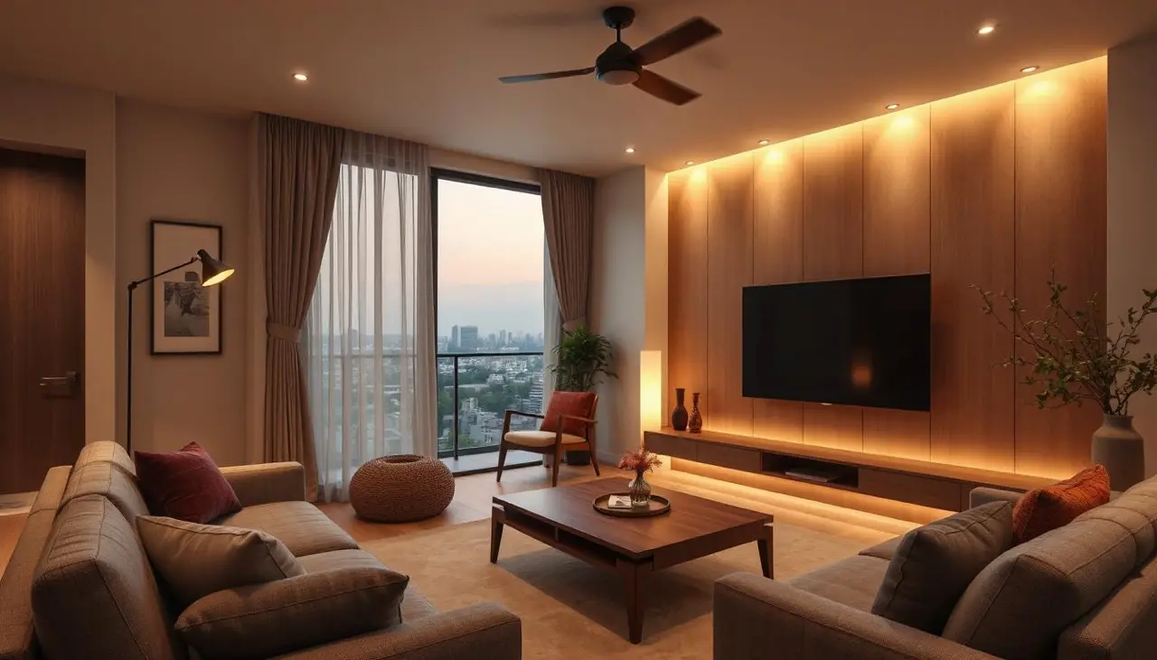 アクセントクロス テレビ背面