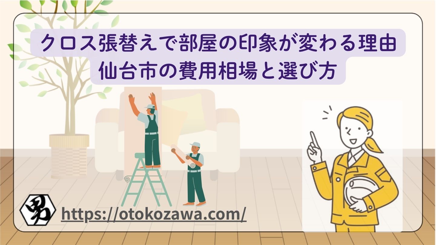 クロス張替えで部屋の印象が変わる理由｜仙台市の費用相場と選び方