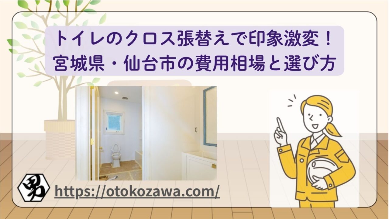 トイレのクロス張替えで印象激変！宮城県・仙台市の費用相場と選び方のバナー